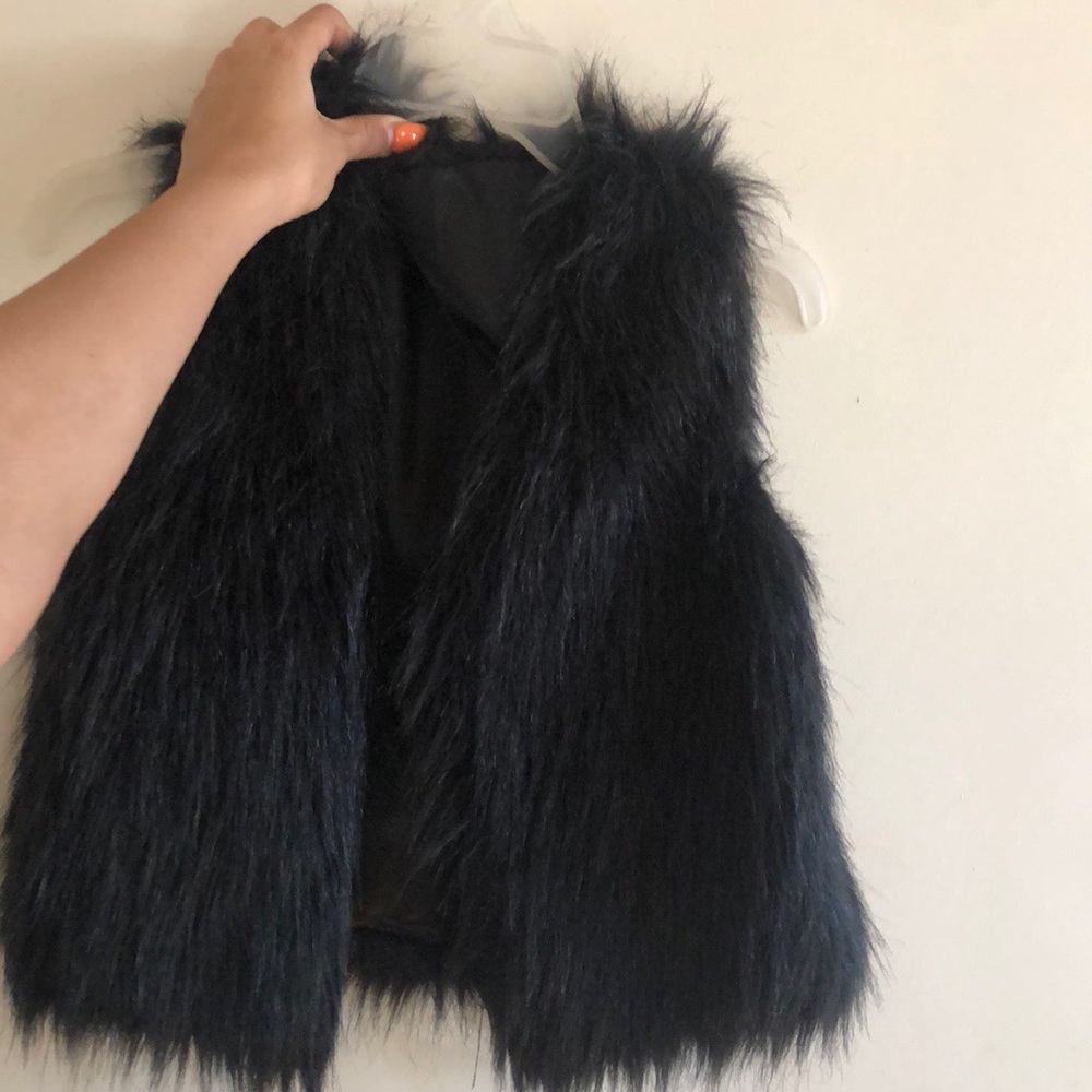 Black Fur vest